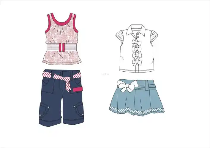 童装设计手稿图-童装款式效果图-cfw服装设计