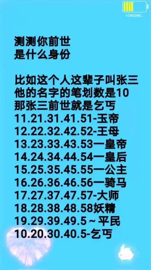 测测你前世是什么身份吧