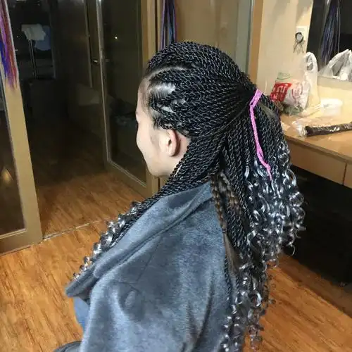 贴头辫/又称地垄沟,扭驳辨,非洲小辫子.三款脏辫类发型.