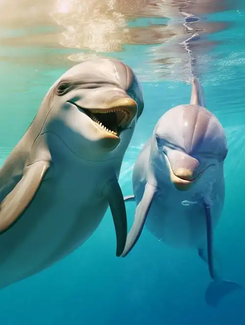 "  你知道吗?海豚可是非常聪明的动物呢!