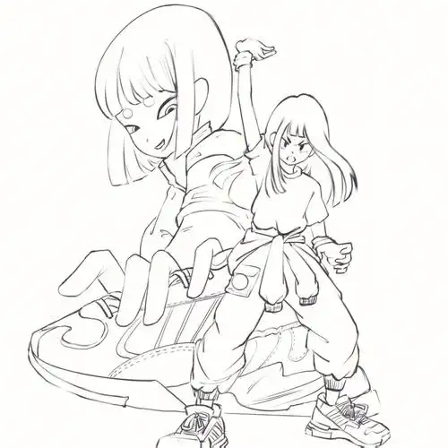 d17ipad卡通手绘插画线稿附过程