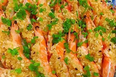 清蒸蒜茸芝士开边虾的做法大全_清蒸蒜茸芝士开边虾的家常做法_清蒸