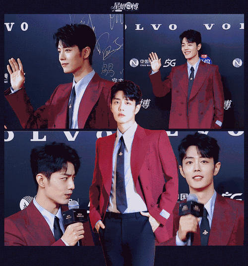 肖战网络视听盛典彩排图#  白西装小王子披风,真的爱了  期待晚上的