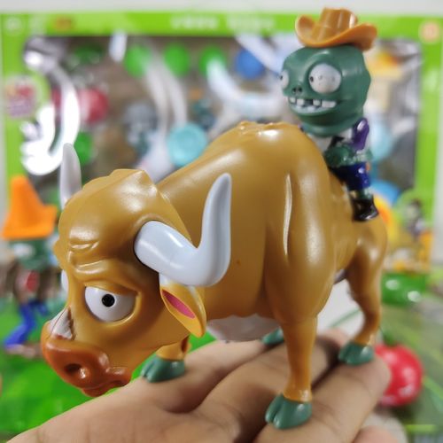 植物大战僵尸玩具机器牛带声光可弹射牛仔小鬼僵尸樱桃大号6全套2