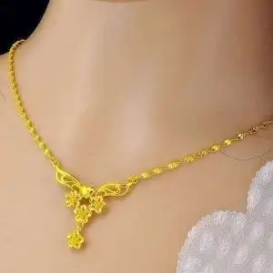 周大福香港免税999真金项链女士招财纳福真金吊坠时尚百搭黄金项