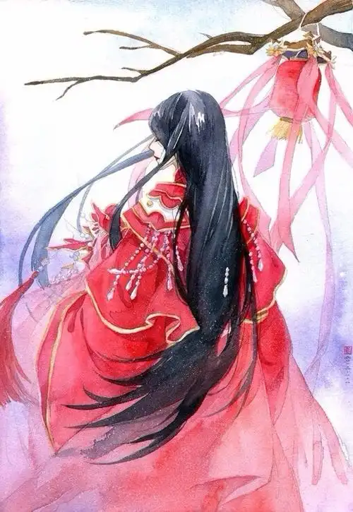 红衣霸气女子古风彼岸花图片 搜集了一些图片和资料现在发几