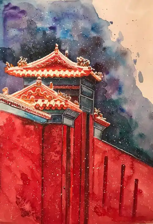 故宫/水彩/水粉