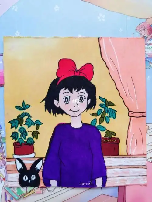 宫崎骏的动漫真的爱,n刷#马克笔手绘  #魔女宅急便  #动漫