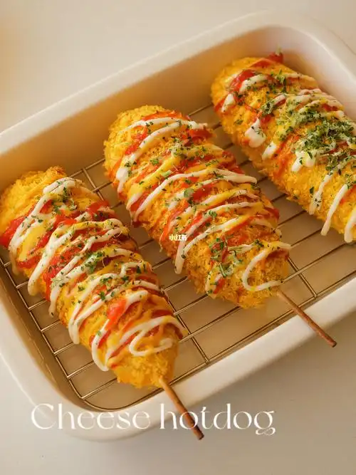 免油炸低卡60超长拉丝土豆芝士热狗棒