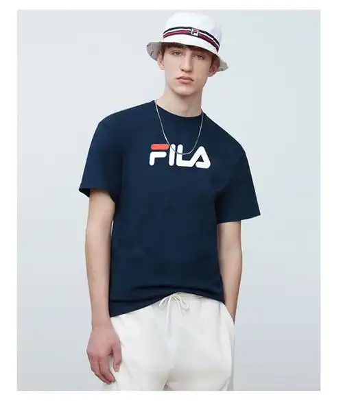 fila(斐乐) 深蓝色男士短袖t恤 l