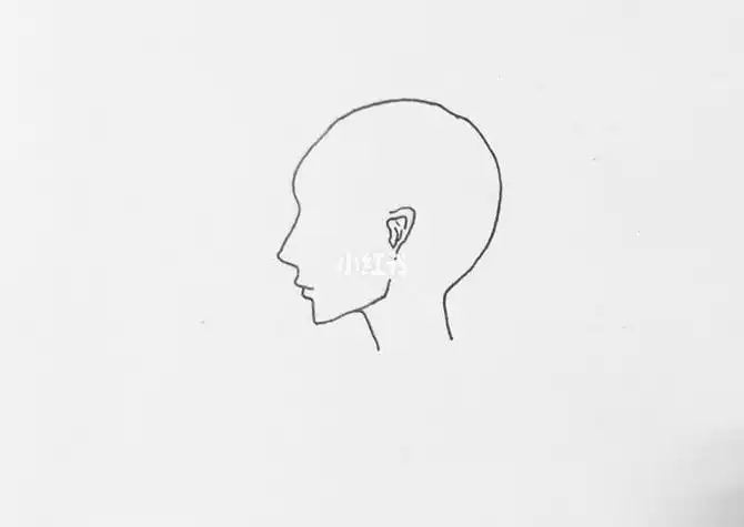 画时注意侧脸的动作,还要注意头型要画得饱满小男孩sai2简笔画头像