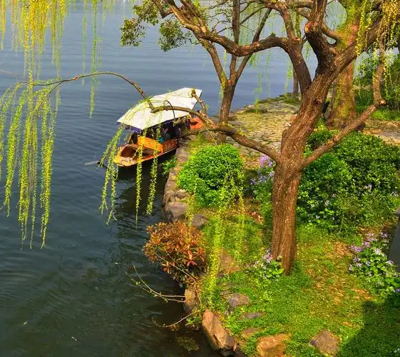 杭州西湖十景之一苏堤春晓