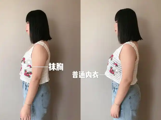 抹胸大码平胸走光mm钢圈带胸肩带透明内衣抹胸