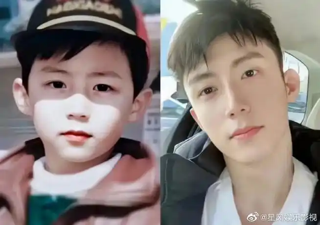 黄景瑜小时候对比照96,拍照动作和小时候一样好可爱怎么有人可以从
