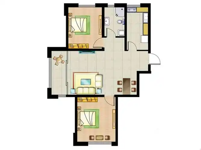 8平米4.5万-阳光在线二期装修案例-武汉房天下家居装修网