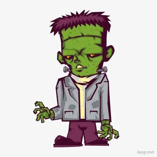 万圣节僵尸png素材透明免抠图片-节日元素