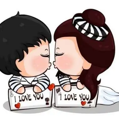 情侣头像卡通可爱简单