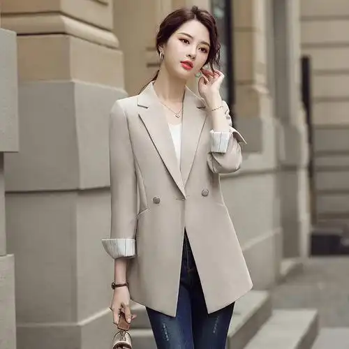 西装垂感外套女韩版宽松2020气质英伦风休闲网红西装