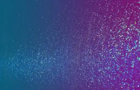闪闪发光的紫耳蓝色闪闪发光的星星点在渐变的蓝色紫罗兰色背景和蓝色