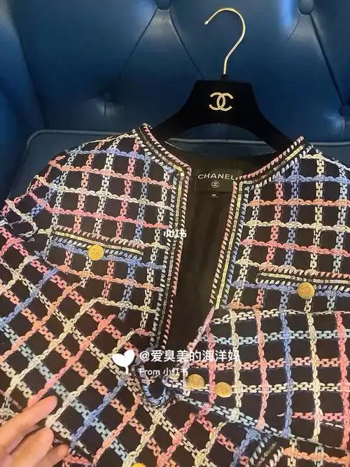 香奈儿西装格子外套