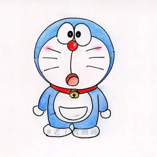 哆啦a梦的简笔画教程,超级简单!