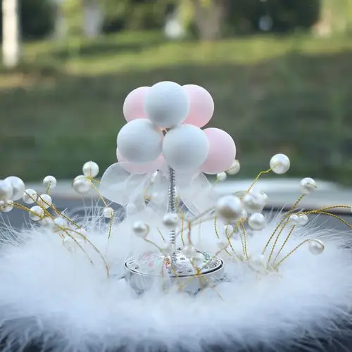 彩色卡通浪漫软陶告白气球 汽车车载摆件饰品 气球装饰车内饰品