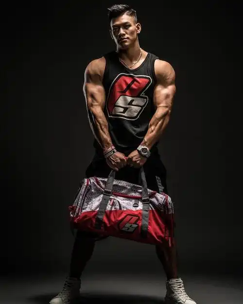 他是一名平面男模,而且是健身男模,很多的写真大片基本上都是健身运动