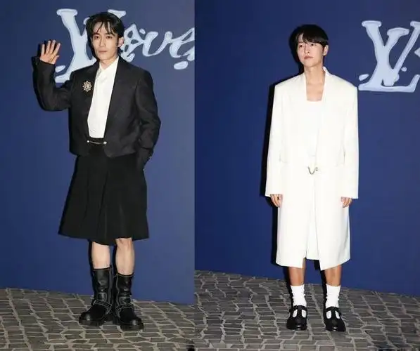 同理的还有白敬亭,lv这一季主打短裤配大靴子造型,看到了这种"上半身