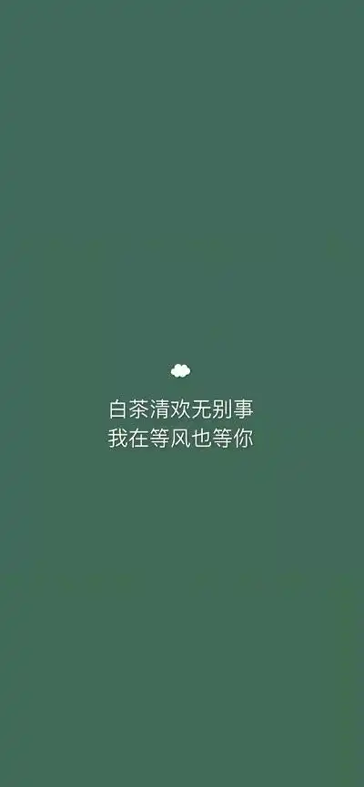 抖音白茶清欢无别事我在等风也等你文字手机壁纸-抖音壁纸大全