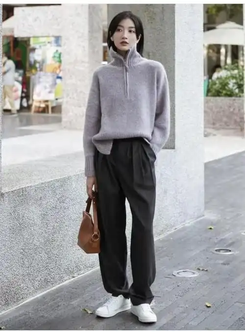 灰色裤子配什么上衣 灰色最佳颜色搭配图