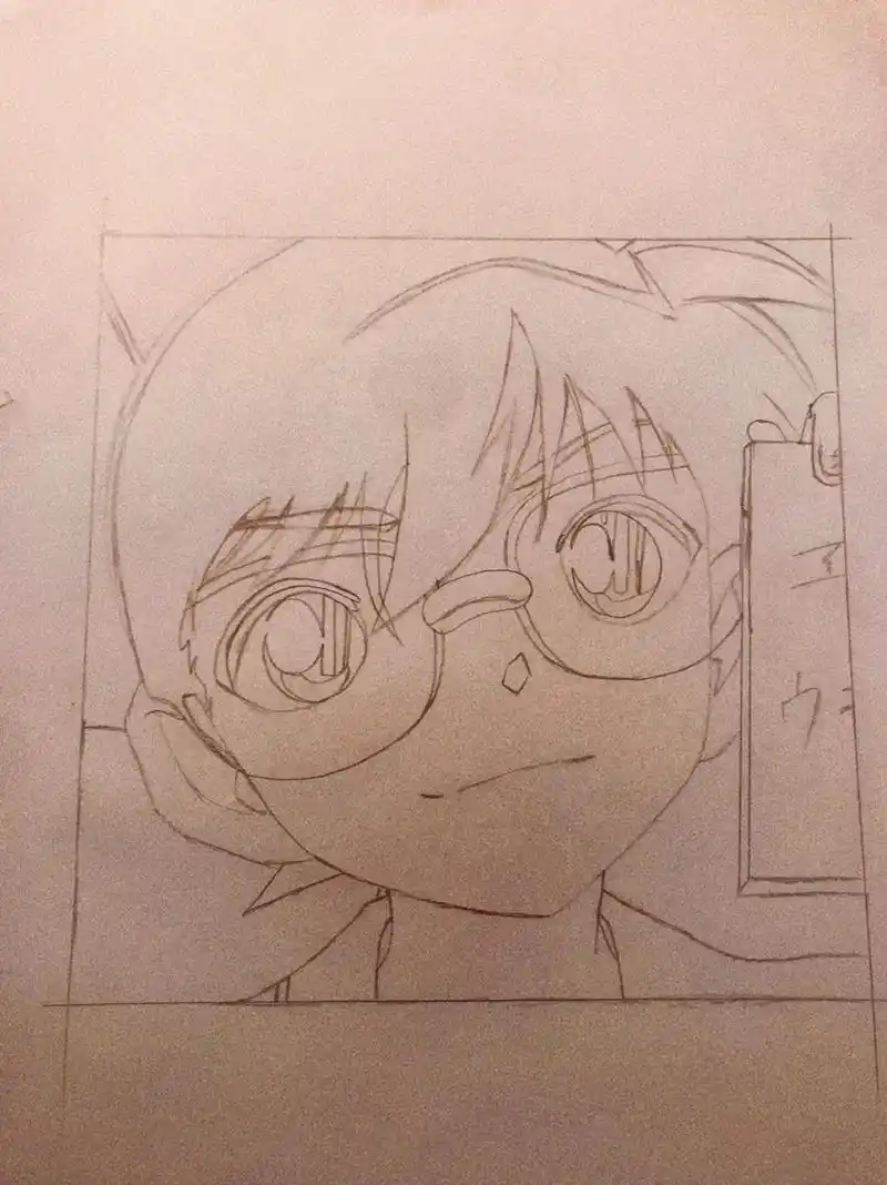 名侦探柯南 马克笔手绘柯南 #自学画画 - 抖音