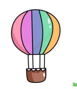 热气球简笔画