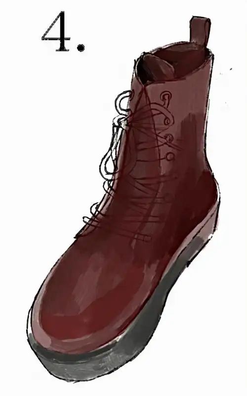 板绘靴子质感不会画简单搞定厚涂皮靴皮鞋画法步骤教学