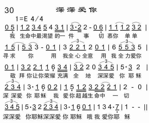 深深爱你) / 南窗听雨编辑相关歌谱:[简谱]第845首 - 深深爱你[简
