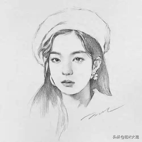 素描少女素描画入门画人物