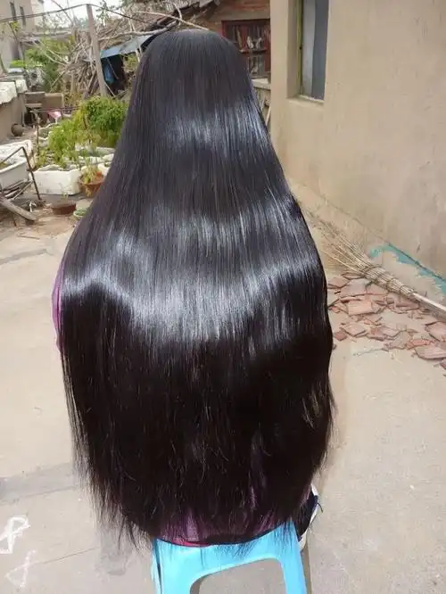 剪下这把罕见丰厚粗发-戈壁落日075#(10) 剪发_中国长发