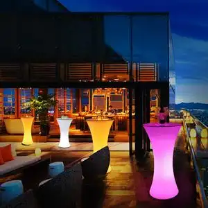 户外发光吧台创意清吧酒吧桌椅高脚桌酒会活动桌椅休闲接待小吧台