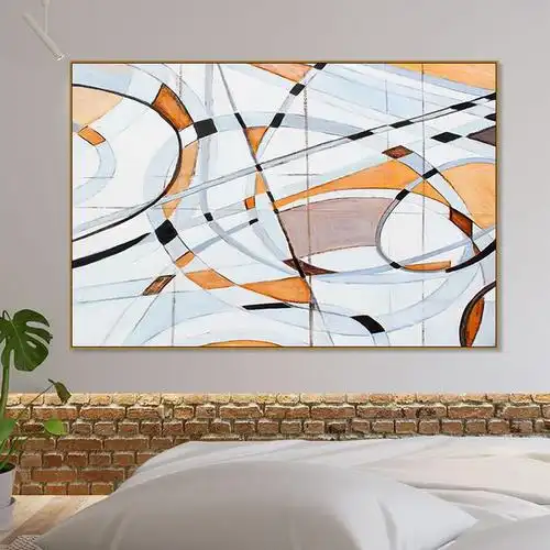 客厅抽象现代装饰画单联简约有框画餐厅卧室床头沙发背景墙画壁画