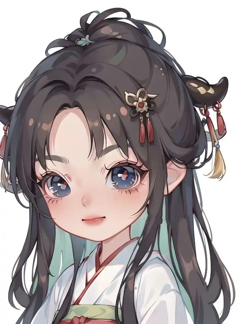 绘画素材 | q版古风少女动漫