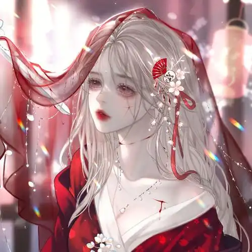 动漫女头  #红色系  #绝美  #动漫头像