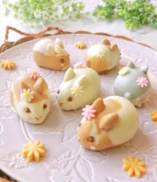 日本甜品师制作外形超可爱的甜品