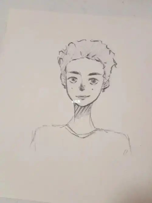 画了班上一个寸头帅哥