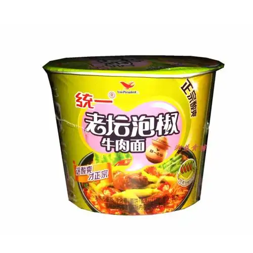 统一一来一桶方便面泡椒牛肉桶装泡面小米椒速食方便面