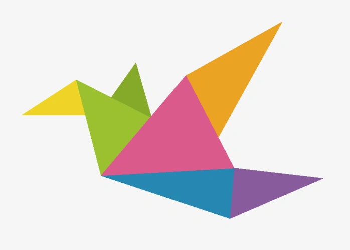 扁平风格形状造型千纸鹤