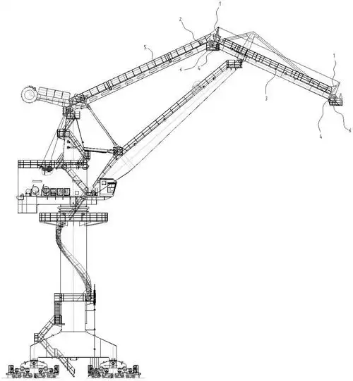 一种门座起重机象鼻梁头尾部滑轮电动吊装装置