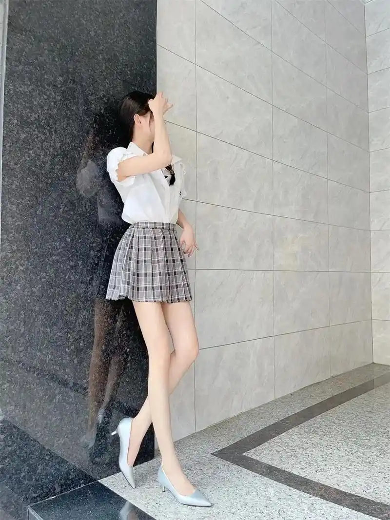 银色高跟鞋女海航同款细跟尖头真皮