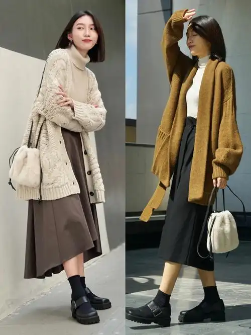 秋冬质感穿搭篇01软软糯糯的针织开衫