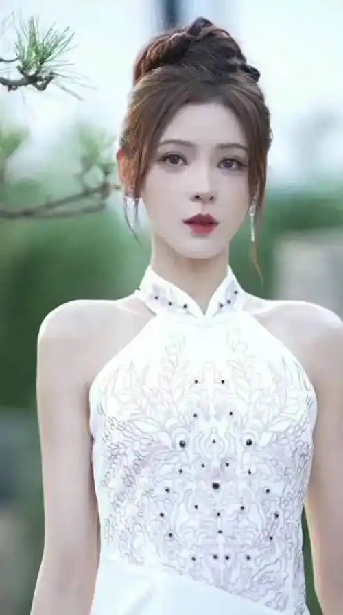 张予曦一袭白色旗袍显得十分惊艳,身材清新高贵又曼妙_照片_气质_油