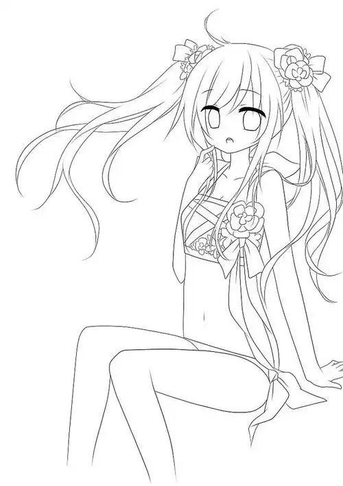 17:06:57#线稿#全身漫画卡通人物绘画手绘-动漫线稿nan9_low该采集也