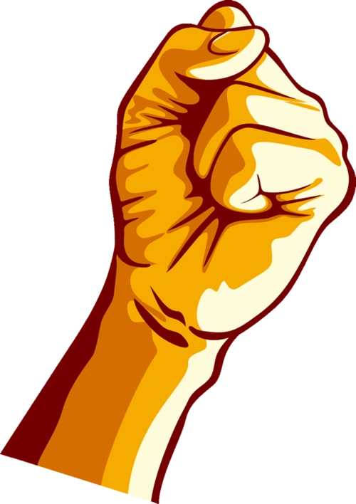 攥紧的拳头加油合作手势高清png图片(8张)